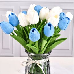 10 STKS Tulp PU Kunstbloem Real Touch Boeket Nep Bloemen Voor Bruiloft Decoratie Lente Feest DIY Huis Tuin 240322