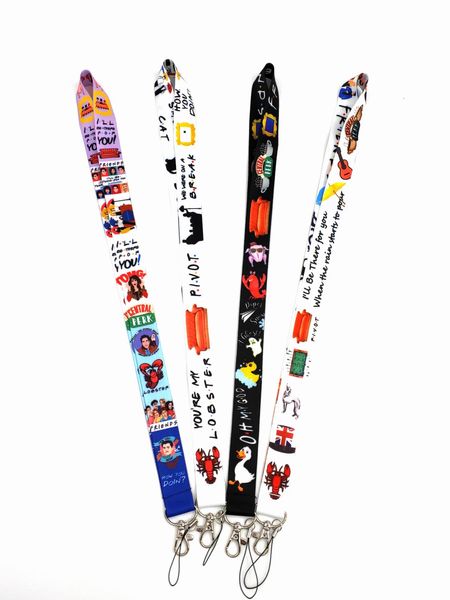 10 Stück TV Friends Lanyard für Schlüssel Handygurt Ausweishalter Seil Schlüsselanhänger Charms