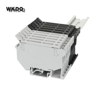 10 stks uk5hesi uk5-hesi grijze schroeftype zekering loskoppelingshendel elektrische connector din rail terminal blok uk uk 5 hesi