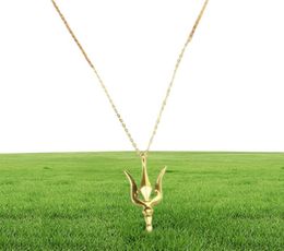 10 stks Oekraïne Symbool Trident charm hanger ketting Neptunus Griekse speer ketting Olympiërs Trident Anchor ketting sieraden6731058