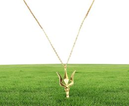 10 pièces Ukraine symbole Trident pendentif à breloque collier Neptune lance grecque collier olympiens Trident ancre collier bijoux 7050006