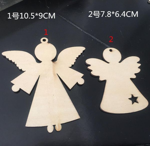 10 piezas de recortes de madera sin terminar con formas de ángel para proyectos de manualidades y manualidades, adornos de decoración 1446784