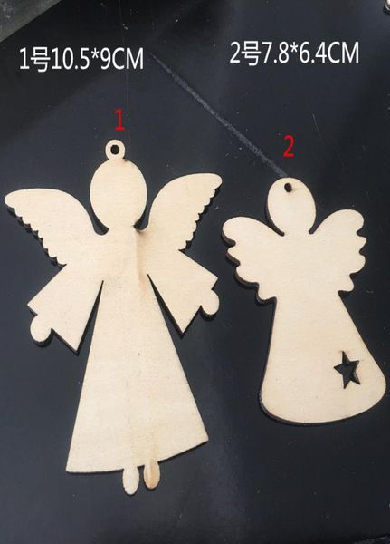 10pcs recortes de madera sin terminar formas de ángel para proyectos de artesanías de bricolaje decoraciones adornos6898856