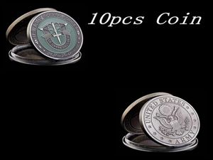 10pcs US Army Craft Forces Special Forces d'Oppressoliber Military Green Beret USA 1oz Challenge COIN4703070