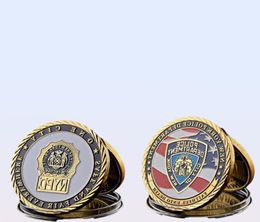 10pcs USA NY Sacrifice Warriors Police Heroes Memorial Eagle Craft Gift Challenge Coin College Collection Gifts2677054