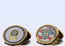 10pcs USA NY Sacrifice Warriors Police Heroes Memorial Eagle Craft Gift Challenge Coin College Collection Gifts4496623