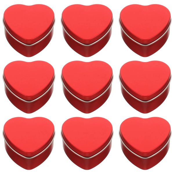 10pcs Saint Valentin Boîte de bonbons en forme de coeur