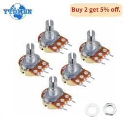 Potentiomètre à résistance variable de 10pcs WH148 1K 5K 10K 20K 50K 100K 500K 1M OHM 15MM 3PIN LINÉAR