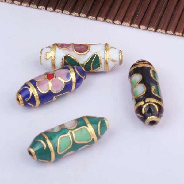 10 pièces Vintage cloisonné filigrane Rectangle perles pour la fabrication de bijoux artisanat émail accessoires bricolage boucles d'oreilles Bracelet collier