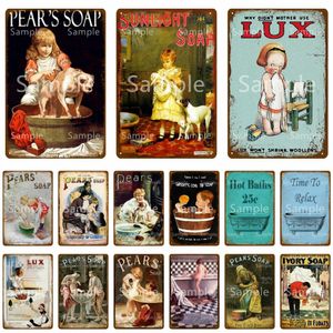 10 pièces Vintage signes en étain Vintage affiche en métal décoratif barre plaque de métal Plaques autocollant mural fer peinture mélange expédition aléatoire CX2