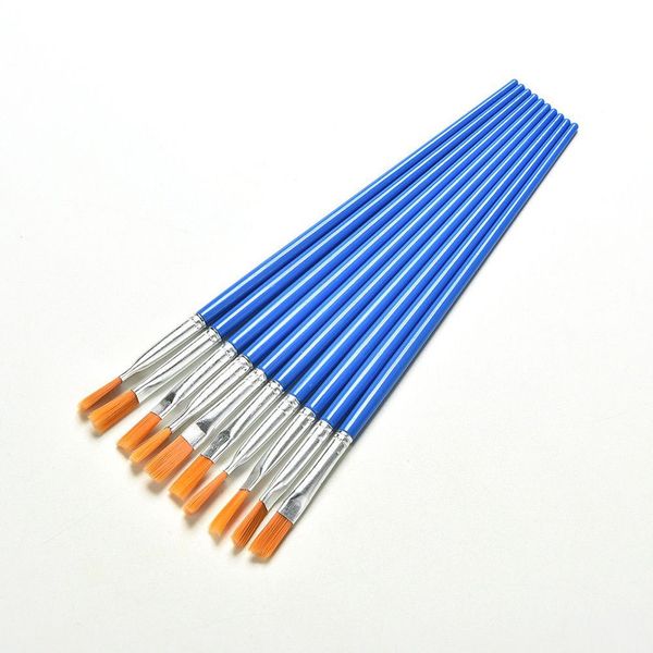 10pcs acuarela acrílica azul fila pluma bricolaje suministros de arte de dibujo para niños Pincel de pintura duradera práctica multifuncional