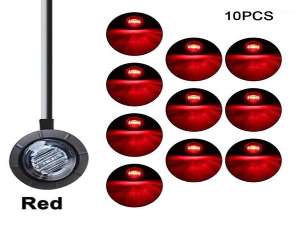 10 Unids Impermeable 3LED 34quot Luces de Marcador Lateral de Remolque Redondo Amarillo Blanco Rojo Para Camiones Luces de Liquidación Camión Señal de Giro La1736568