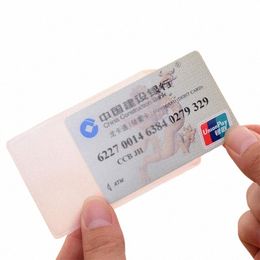 10pcs étanche porte-carte transparent en plastique porte-cartes d'identité étui pour protéger les cartes de crédit protecteur de carte titulaire de la carte j4ot #