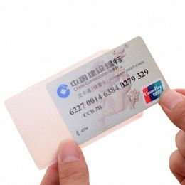 10pcs Tapisparent transparent transparent support de carte en plastique Carte d'identité en plastique pour protéger les cartes de crédit Protector Card Holder V6TC #