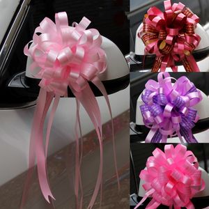 Rubans à nœud floral pour décoration de voiture de mariage, 10 pièces, fournitures de fête d'anniversaire, décoration de maison, rubans à fleurs à tirer DIY