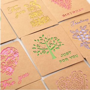 10pcs Invitations de mariage Kraft Blank Valentines Day Gift Slub Wesele Mariage Sauvegarder les fournitures de fabrication de cartes de date