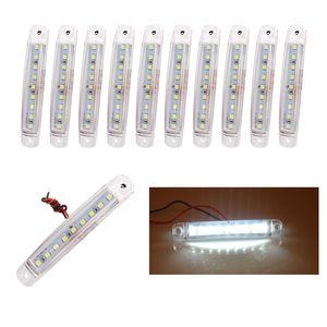 10 stks White 12v 24 V 9 LED Zijmarkering Licht Auto Lampen Draai Signaal Clearance Light Side Light voor Truck Trailer