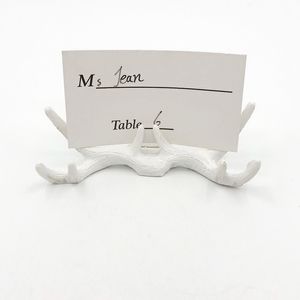 100 pièces rustique faveurs de mariage blanc bois Place porte-carte porte-photos maison décoratifs fête Table décorations