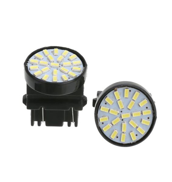 10 pièces blanc T25 3157 22SMD 1206 LED voiture Sider fabricant brouillard queue arrière frein inverse ampoule 12V voiture LED Lamp6208478