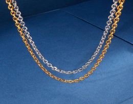 Collier à maillons Rolo fins en acier inoxydable et argent doré, 10 pièces, 2mm 18 pouces, pour femmes, chaîne de soudage 6013264