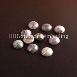 10 stks Groothandel Verbazingwekkende Kwaliteit Semi Precious Stone Kralen Losse edelsteen Natural Labradorite Cabochon 16 mm ronde plaksteenvorm voor sieraden