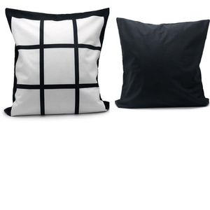 10 Uds funda de almohada de invierno sublimación 9 paneles en blanco piel de melocotón terciopelo funda de cojín de transferencia de calor 40*40cm