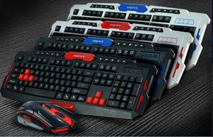 10 pièces clavier et souris sans fil claviers de jeu compatibilité colorée avec Windows Vista 24G wireless4551416