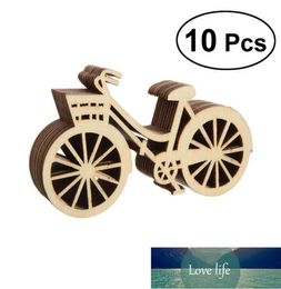 10pcs en bois de vélo de vélo de vélo de vélos en placages tranches artisanat l'embellissement pour décoration d'ornement de bricolage pour la fête de mariage8199096