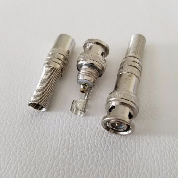 10 pièces X connecteur mâle BNC pour câble Coaxial adaptateur CCTV