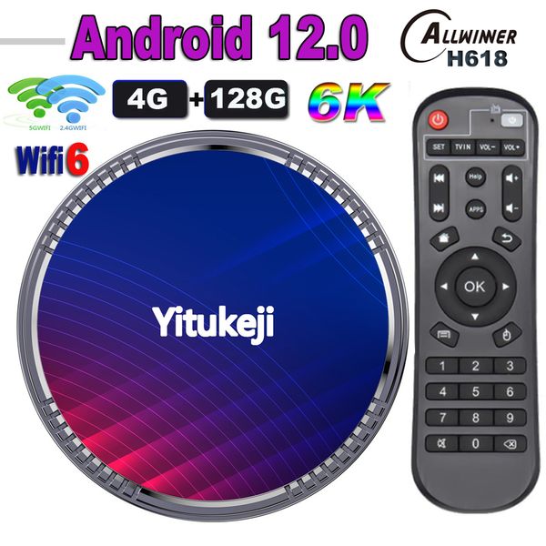 14pcs Yitukeji Y8 Android 12 TV Box Allwinner H618 128GB 64GB 32GB 2GB16GB Media Player 2.4G 5G WiFi6 BT4.0 100M 6K OTA