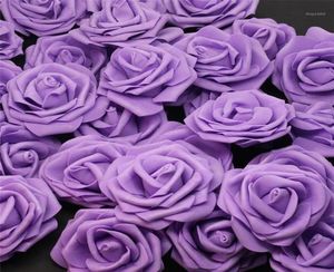 10pcs100pcs violet pe mousse rose rose tête de fleur rose artificielle pour les couronnes de fleurs décoratives de la maison.