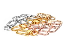 10pcslot 1233 mm plaque or rotatif boucle boucle zinc alliage sac à crochet boucle clés connecteurs anneaux pour les bijoux de bricolage