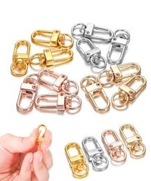 10PCSlot 12x33mm Roterende hond Buckle Gold Rhodium Metal Lobster Clasps Hooks voor doe -het -zelf sieraden maken Key Ring Chain Accessories2676307