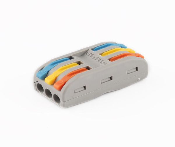 10PCSLOT 222413 SPL3 Conector de cable compacto Terminal de conductor Bloque de terminales Pushin Cableado universal Conductores compactos 1851086