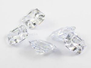 10 pcslot 85mmX85mm zircon cubique simulé diamant asscher coupe pierres précieuses en vrac 3914145