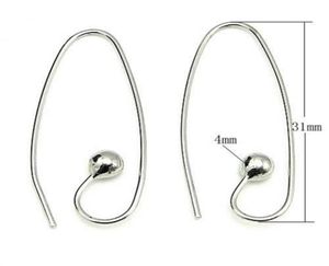 10PCSlot 925 Sterling Silver Earring Hooks Clasps Finding Components for Diy Craft Sieraden Gift 08x4x12x30mm WP0686069305