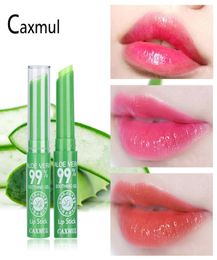 10pcslot marca Nutritious 99 ALOE VERA Lápiz labial natural Cambio de temperatura Color Jelly Lip stick Labios hidratantes de larga duración 6404134