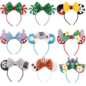 10pcslot festival stitch oreilles de souris de souris basse bande paillins arc coiffeur pêne de Noël cosplay accessoires de cheveux bricolage 231221