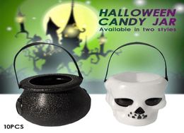 10PCSlot Halloween Candy Pot Halloween Cauldron Nieuwheid Halloween Bucket Ornament Skull Witch Toy Purpos Party Party Decor DSF04183824966
