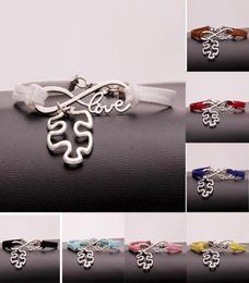 10pcslot Infinity Love 8 Autisme Puzzle Pendant Bracelet Charme Pendant Femme Femme Simple Braceletsbangles Jewelry Gift A14725802173584137