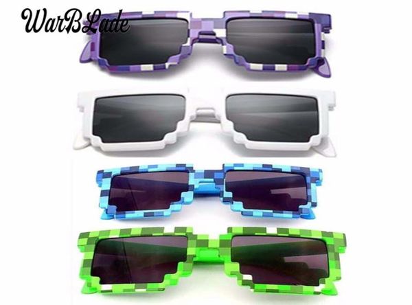 10pcslot kids lunettes de soleil de plus petite taille cos jouent à jeu d'action jouets de soleil mosaïque garçons enfants enfants pixels oculs 7243522