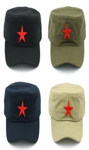 10pcslot hommes femmes Cap militaire chapeau armée printemps d'été d'hiver plage extérieure extérieure street cool église sunhat plate plate hat avec rouge star5822681