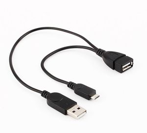 Câble OTG hôte Micro USB, 10 pièces, avec alimentation USB, mâle et femelle, pour tablette PC et Android Unversal6272324