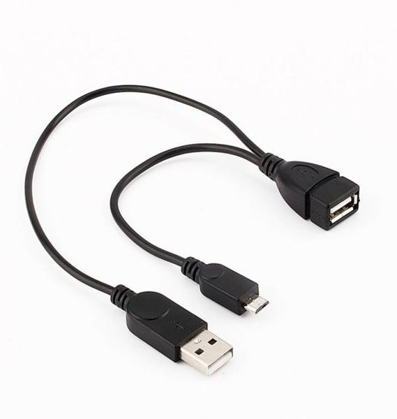 Câble OTG hôte Micro USB, 10 pièces, avec alimentation USB, mâle et femelle, pour tablette PC et Android Unversal7885597