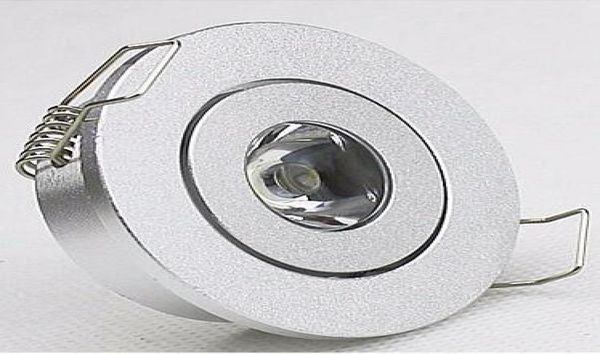 10pcslot mini 1W LED Downlight carcasa plateada techo armario luz 3W focos led lampdownlights 110V 220V Counter lamps6696867