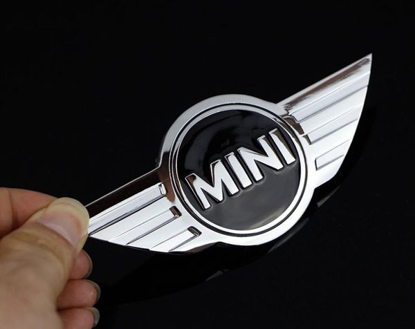 10 Unidslot Mini Cooper Logo 3D Etiquetas Engomadas Del Coche Emblemas de Metal para el Logotipo de la Insignia Delantera del Coche MINI con etiqueta 3M para Insignias de Coche Emblema Decor9433675