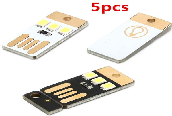 10 pcslot Mini carte de poche USB puissance LED porte-clés veilleuse 02 W USB LED ampoule livre lumière pour ordinateur portable PC Powerbank lampe de nuit 1572709