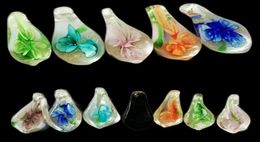 10pcslot Mulicolor Murano Lampwork Glass Pendants for Diy Craft Jewelry Regalo Collar colgante de 35 mm PG12 Shipp8893693