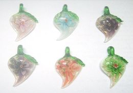 10pcslot Multicolor Murano Lampwork Glass Pendants Charms para DIY Craft Fashion Jewelry Regalo PG13 Shipp72711787036815