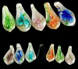 10PCSLOT Multicolor Murano Lampwork Glass Pendants voor DIY Craft Juwelen Geschenk ketting Hanger 35 mm PG12 SHIPP7856830